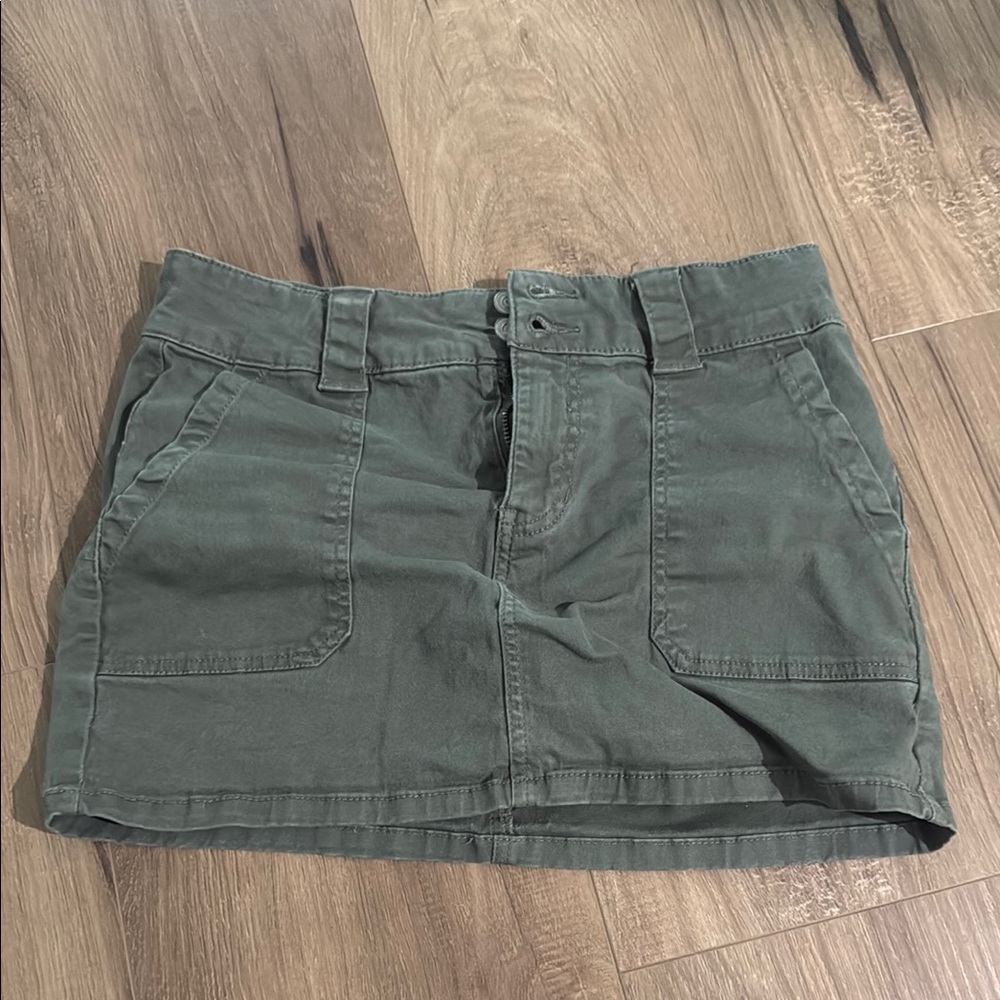 Army Green cargo Mini Skirt
